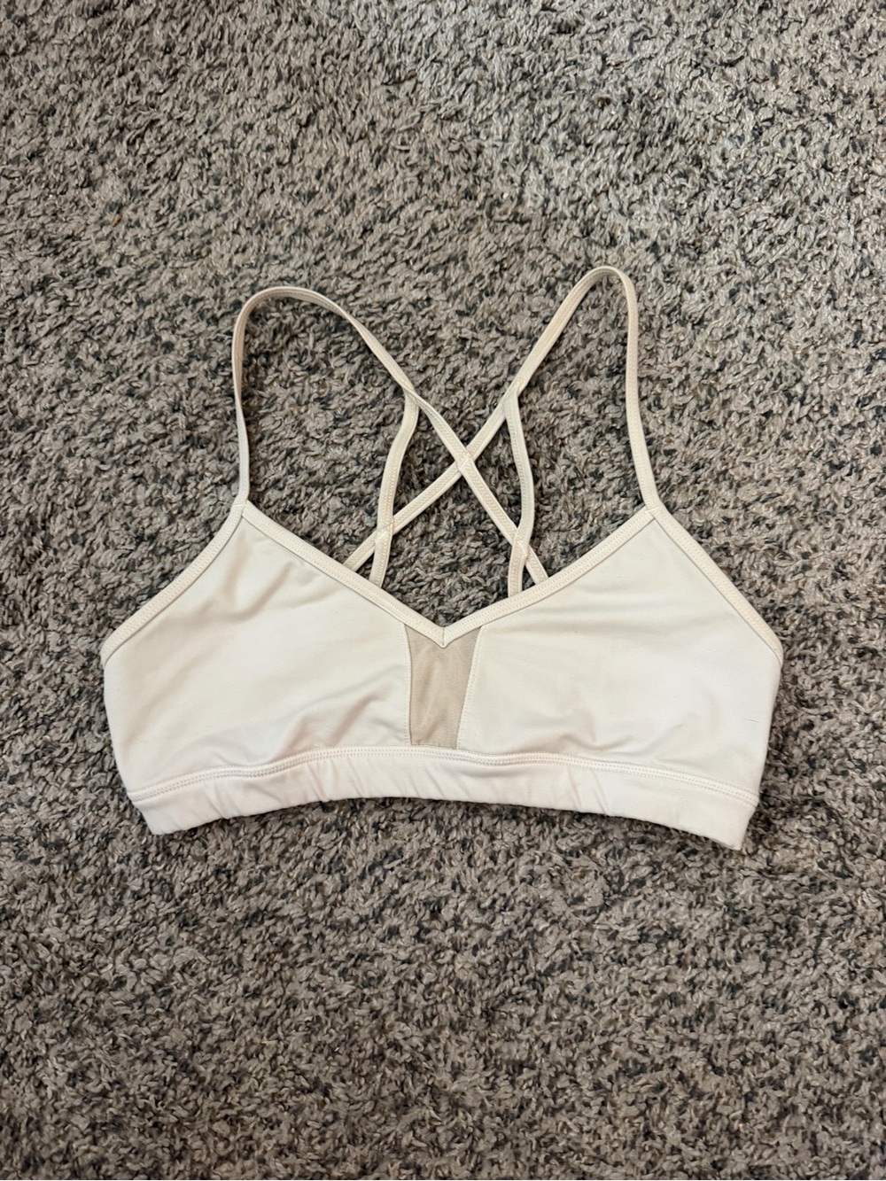 ALO Yoga White Strappy Crossback Bralette
